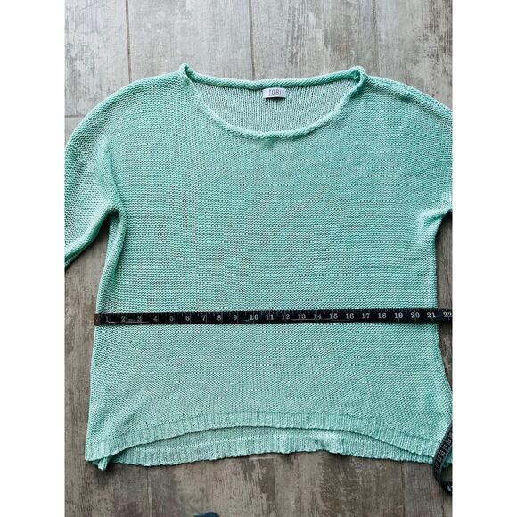 $70 TOBI Mint Sweater Jumper Long Seeve Knit Top Shirt Sequin Elbow Slouchy M - Picture 8 of 9